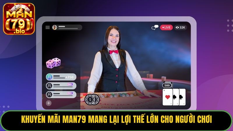 Khuyến mãi Man79 mang lại lợi thế lớn cho người chơi.